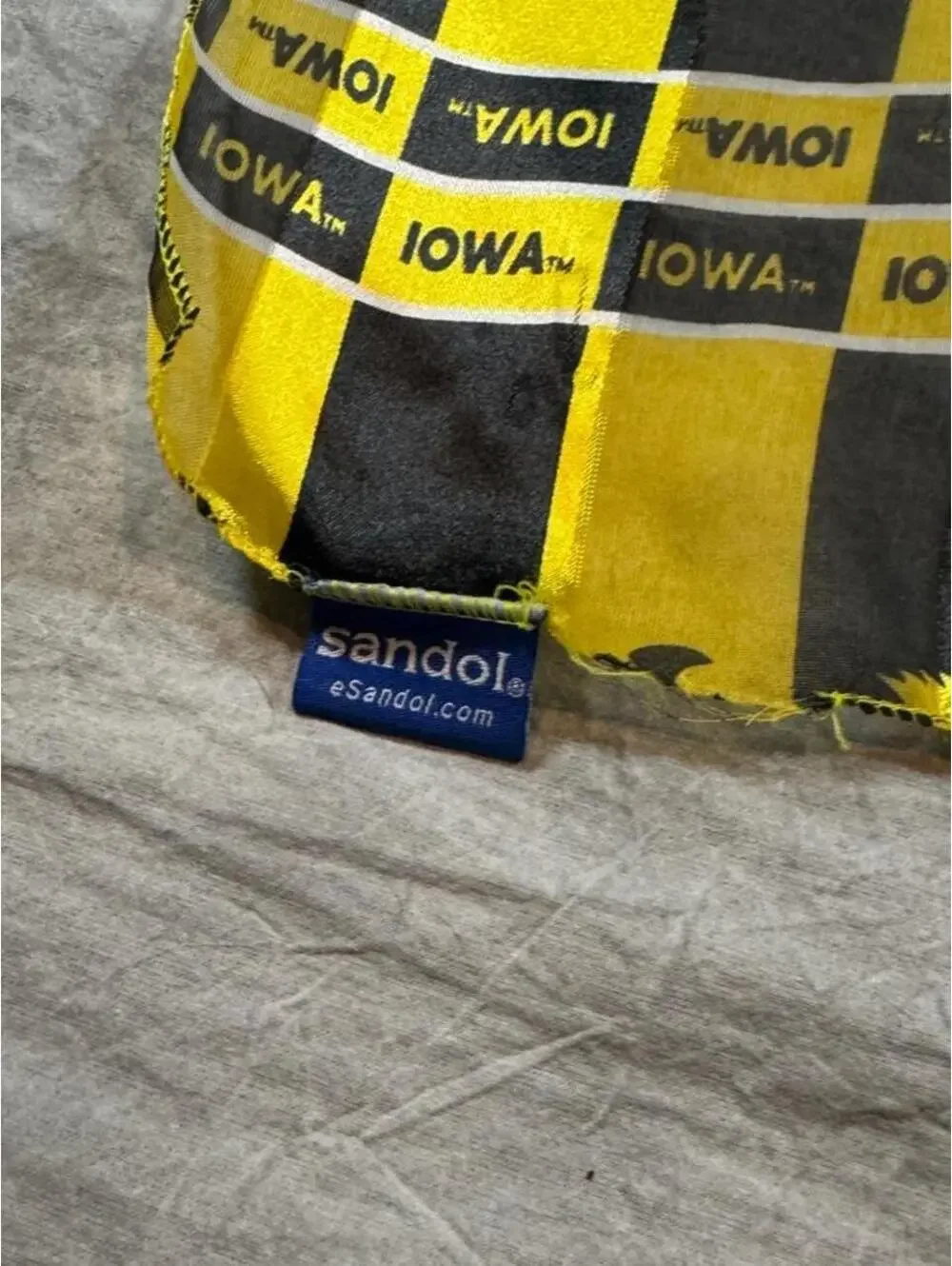 Iowa Hawkeyes Sandol Black Gold Tigerhawk Scarf NCAA Game Day